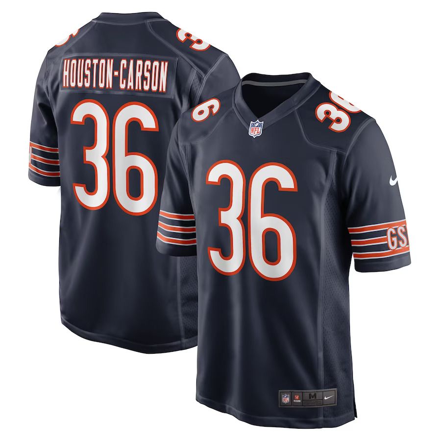 Men Chicago Bears #36 DeAndre Houston-Carson Nike Navy Game Player NFL Jersey